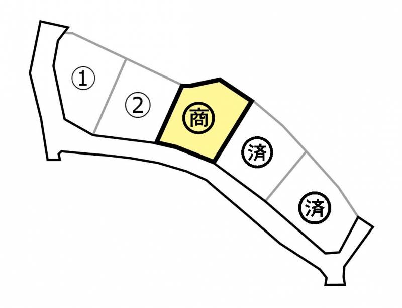 三豊市山本町大野 3号地の区画図
