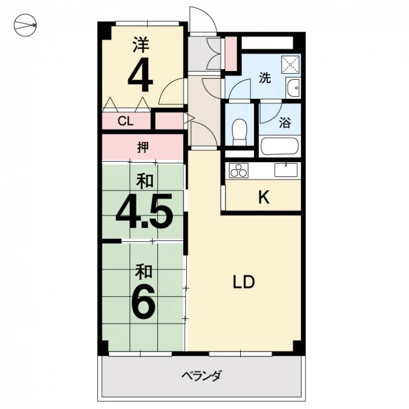 イトーピア高松 西棟 439号室の間取り画像