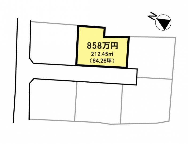 坂出市川津町 B号地の区画図