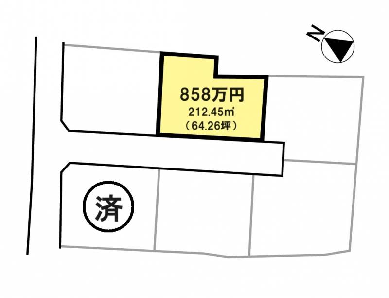 坂出市川津町 B号地の区画図