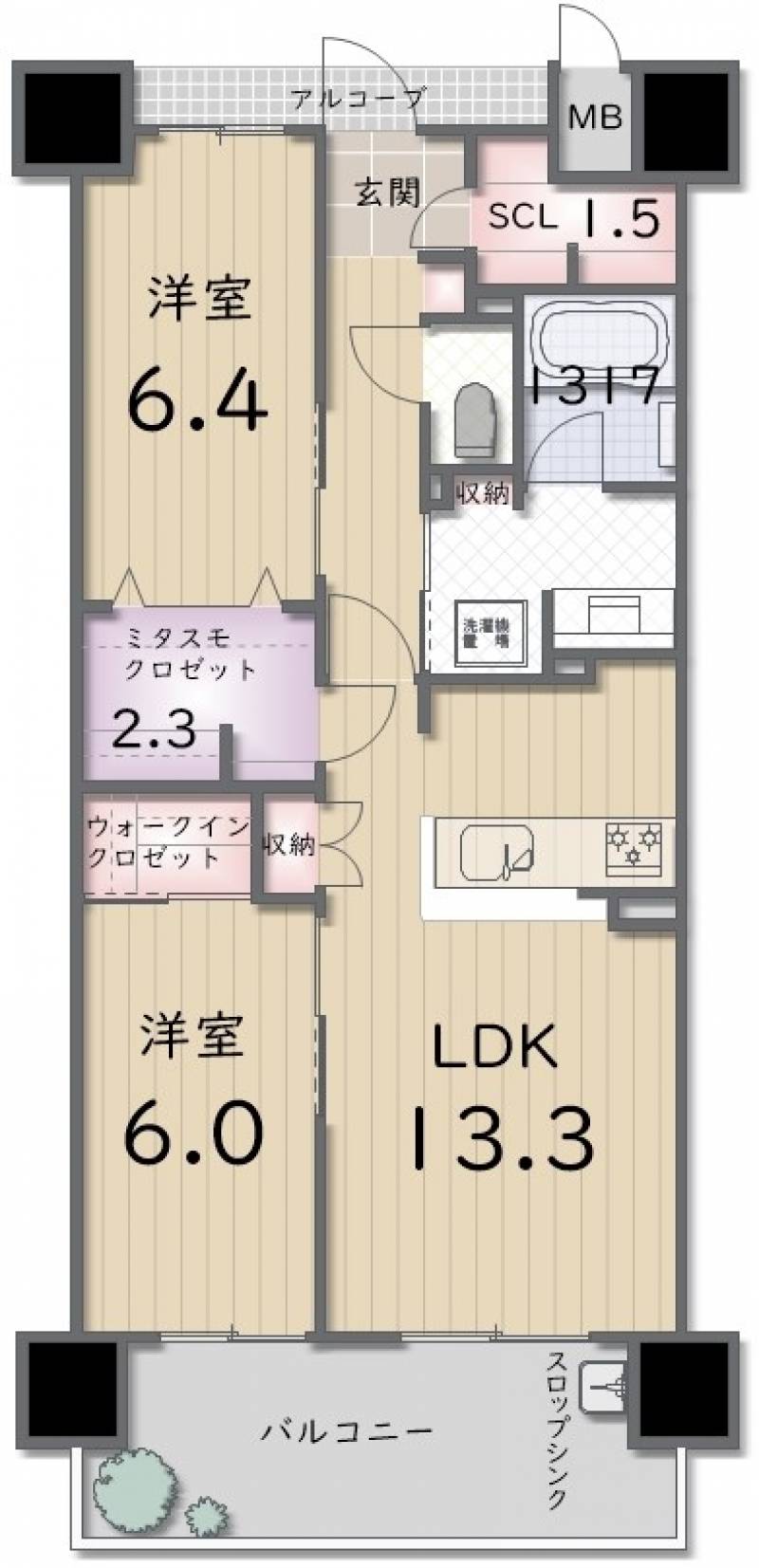 アルファステイツ今里町 の間取り画像