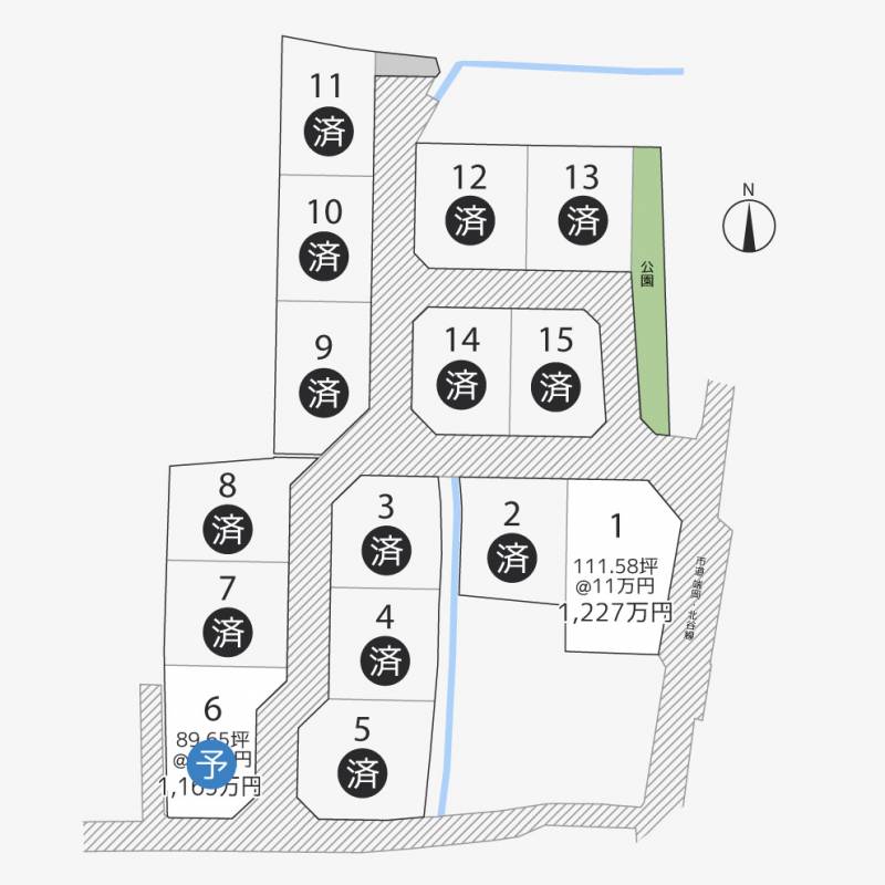 高松市国分寺町福家 国分寺町福家15区画1の区画図