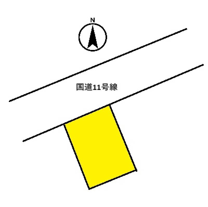 丸亀市土器町西 土器西1丁目（R１１沿）の区画図