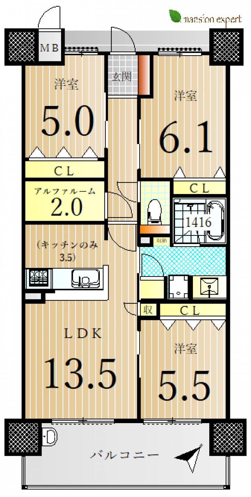 アルファステイツ今里町 の間取り画像