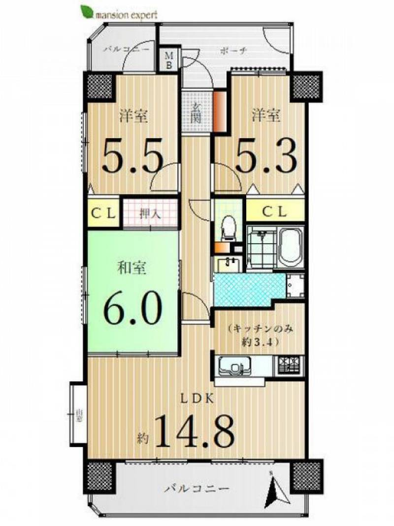 アルファステイツ茜町Ⅱ の間取り画像