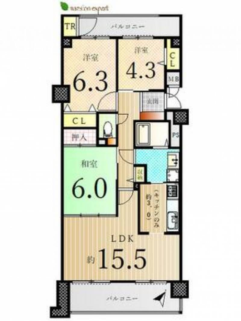 アルファシティ屋島四番館 の間取り画像