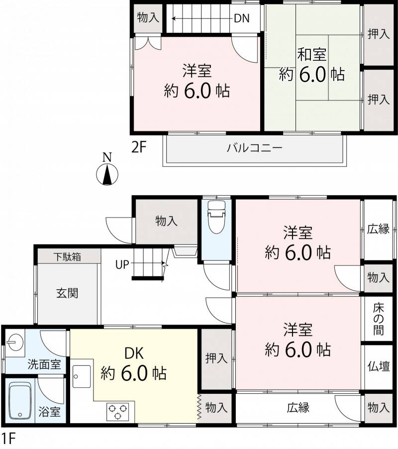 高松市国分寺町福家 一戸建 の間取り画像