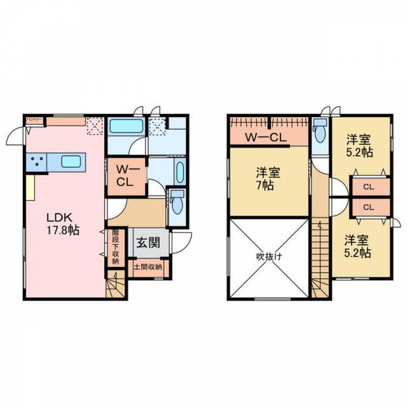 新居浜市東田 一戸建 の間取り画像