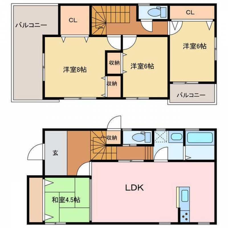 新居浜市西泉町 一戸建 の間取り画像