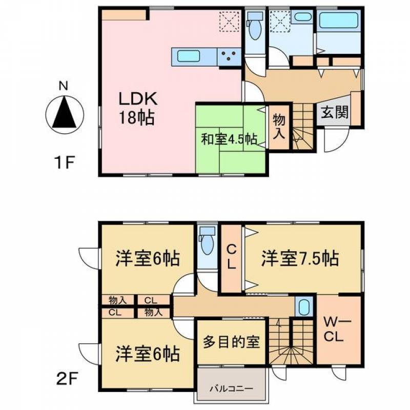 新居浜市本郷 一戸建 の間取り画像