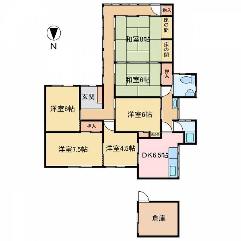 新居浜市中西町 一戸建 の間取り画像