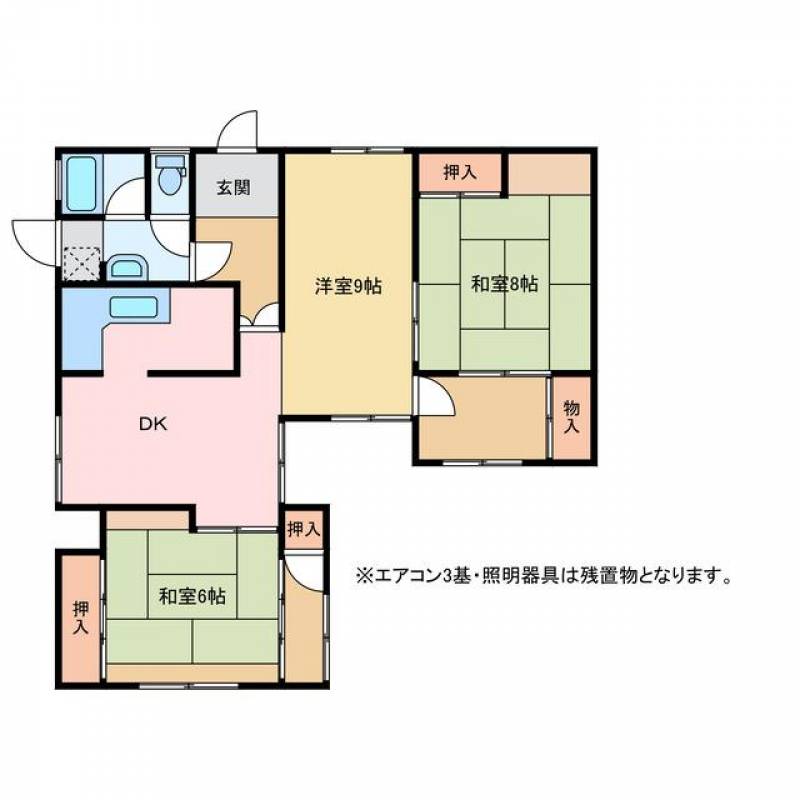 新居浜市田の上 一戸建 の間取り画像