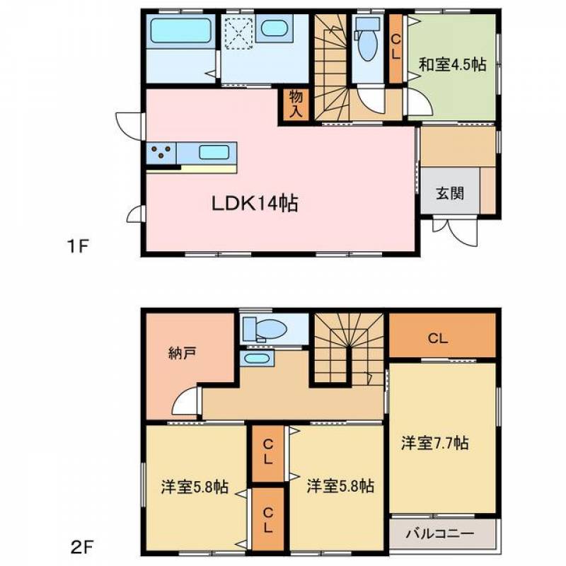 新居浜市滝の宮町 一戸建 の間取り画像