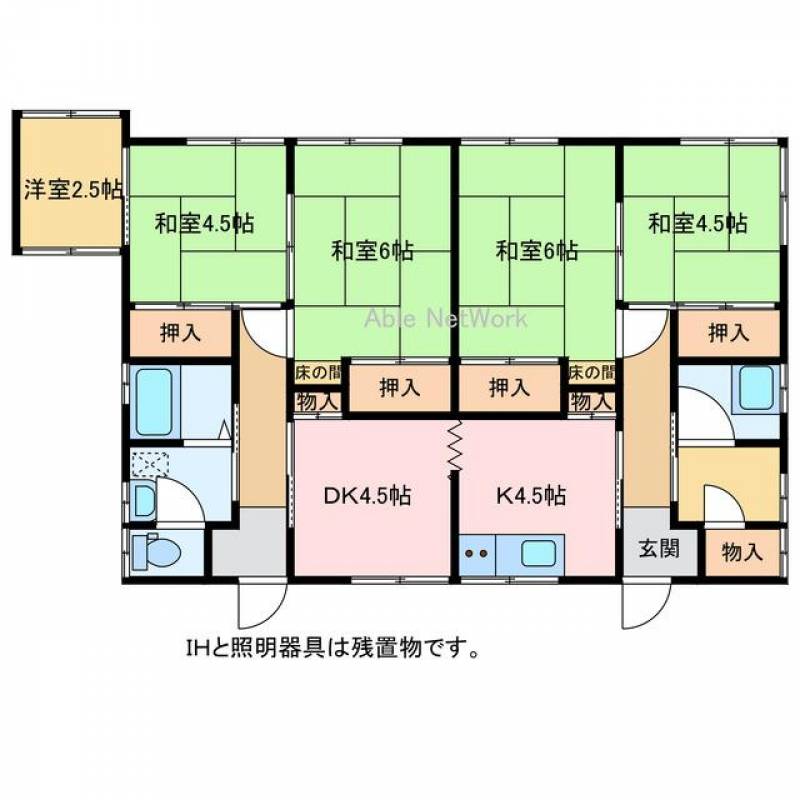 新居浜市田の上 一戸建 の間取り画像