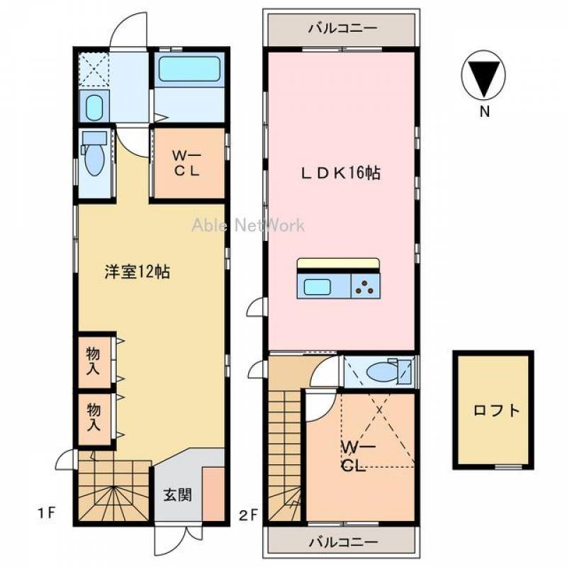 新居浜市郷 一戸建 の間取り画像