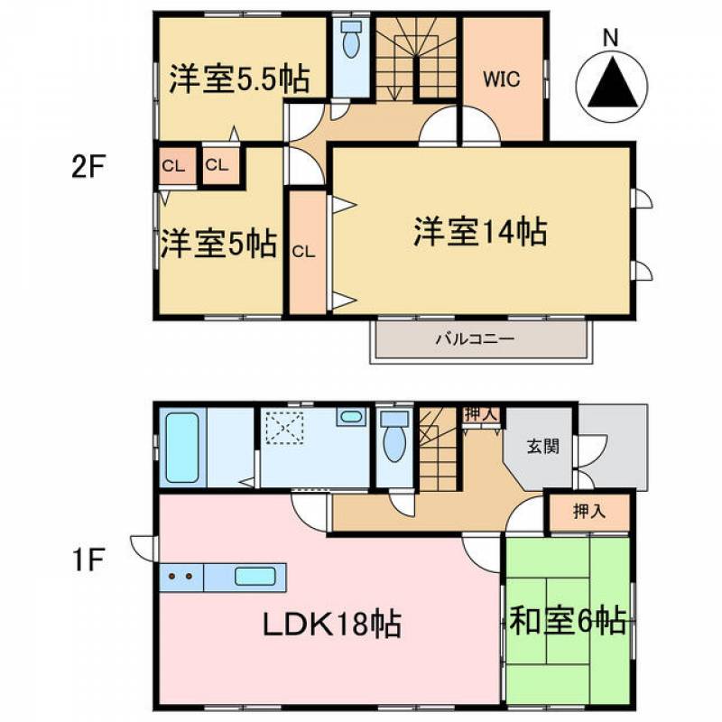 新居浜市垣生 一戸建 の間取り画像