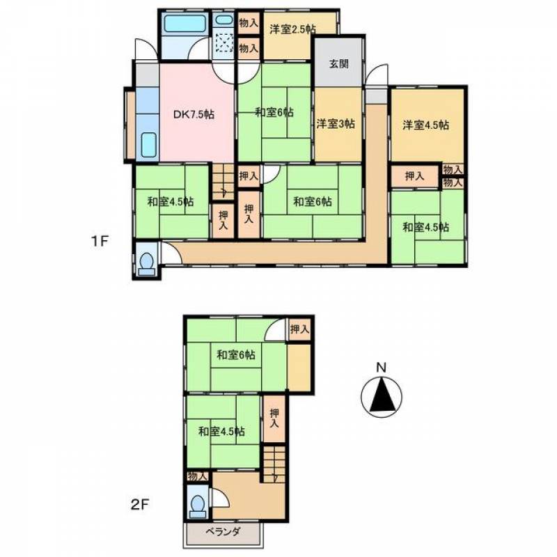 新居浜市上泉町 一戸建 の間取り画像