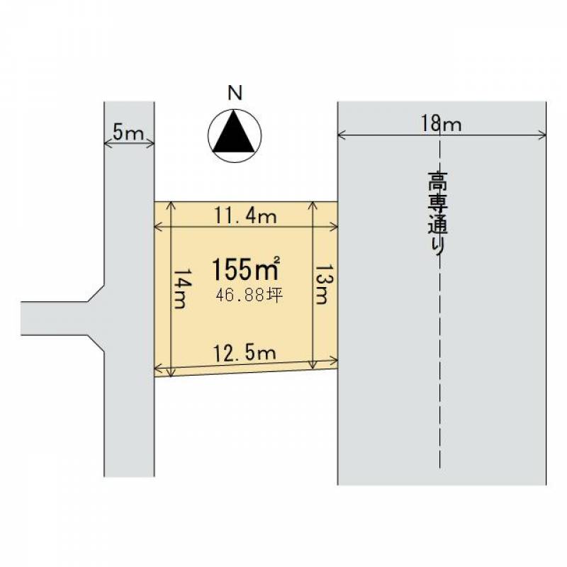 新居浜市庄内町  の区画図