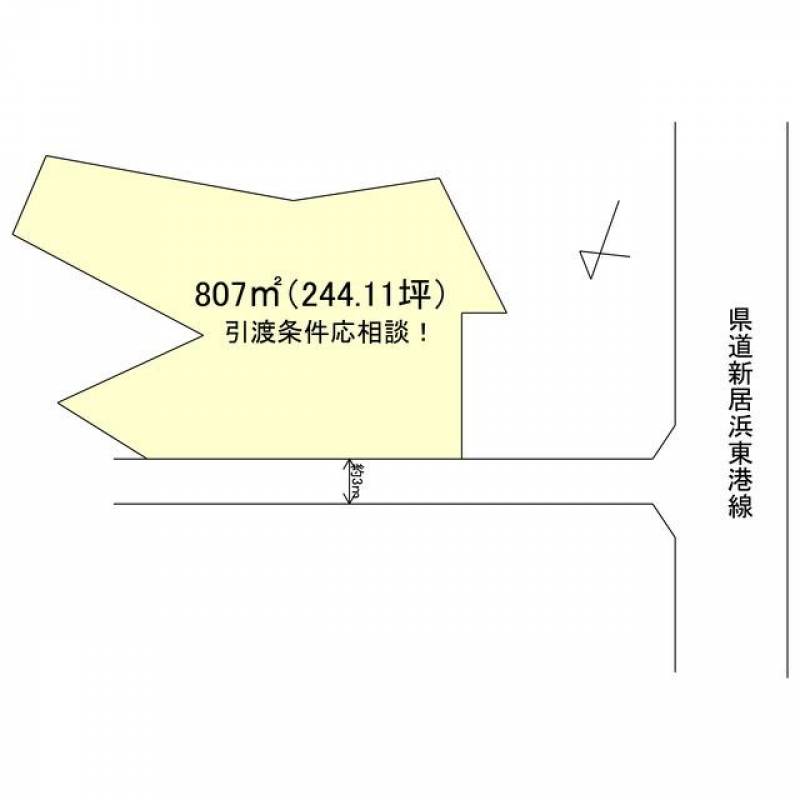 新居浜市東田  の区画図