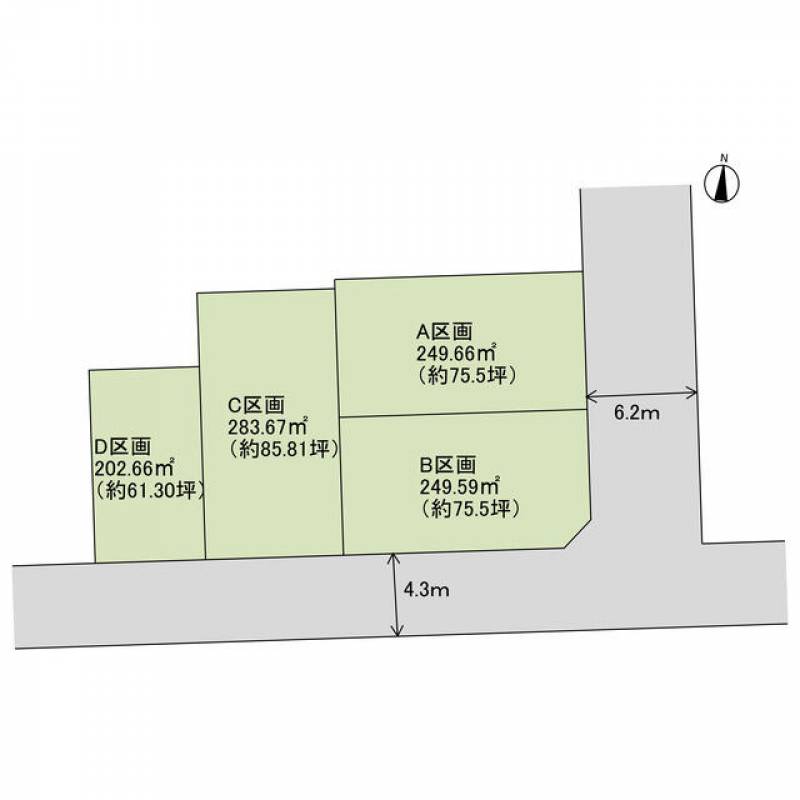 新居浜市土橋  の区画図