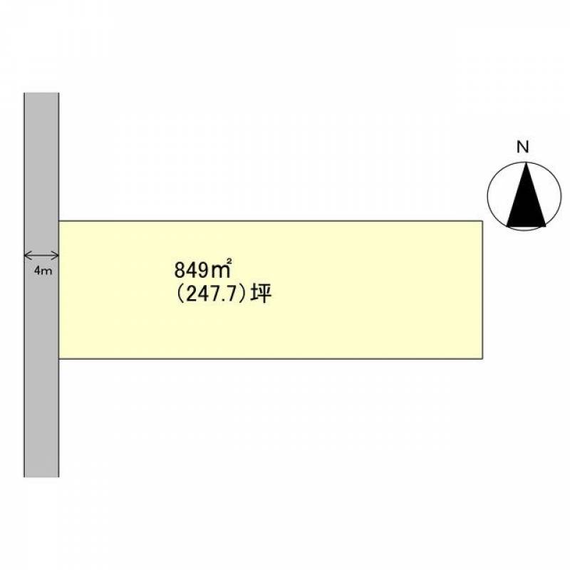 新居浜市田の上  の区画図