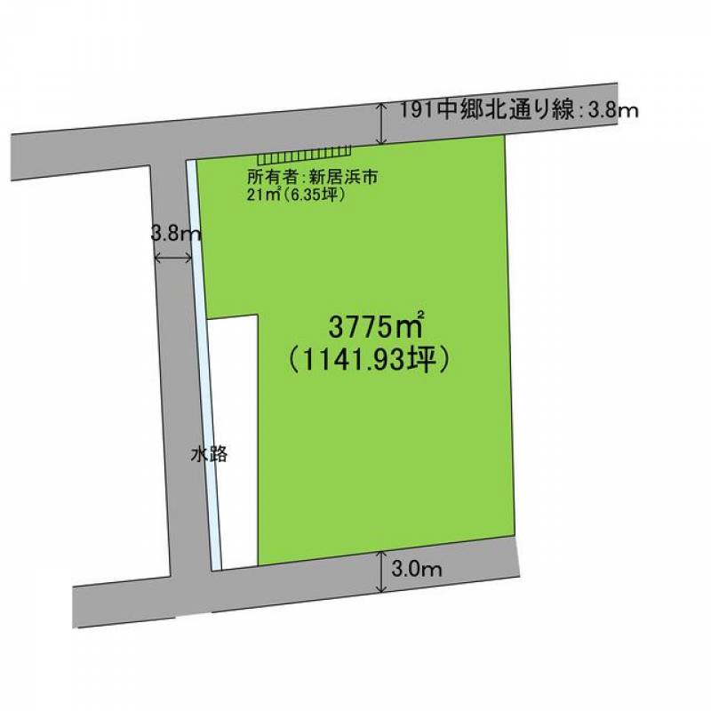 新居浜市郷  の区画図