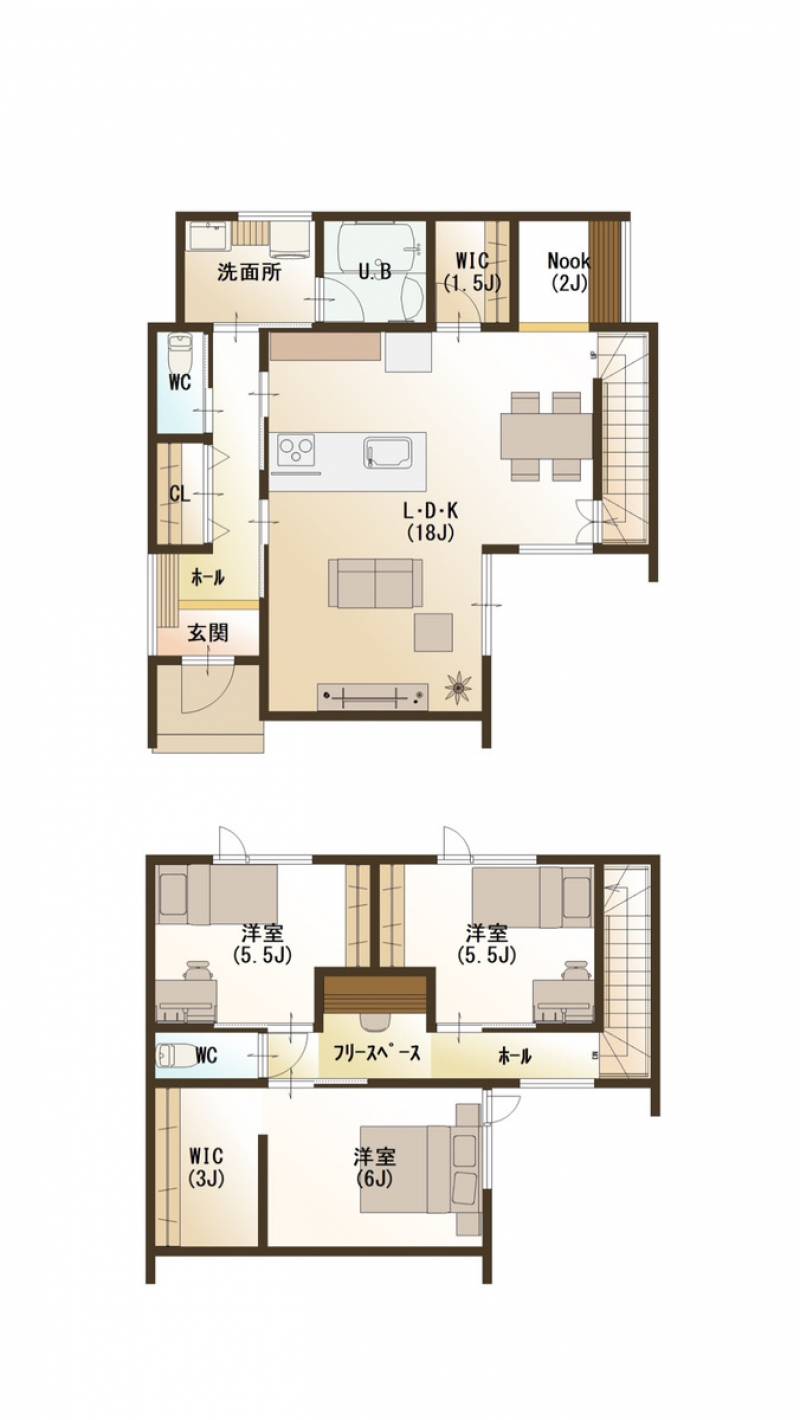 四国中央市川之江町 一戸建 の間取り画像