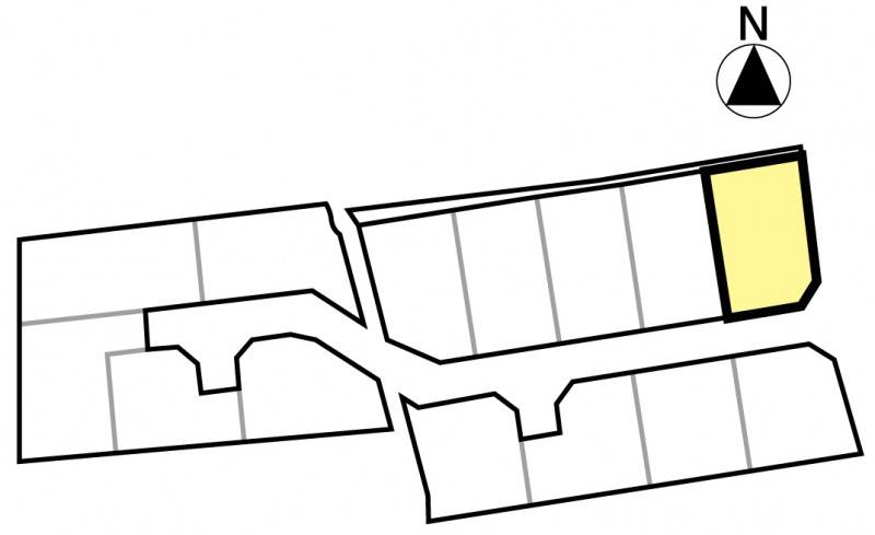 松山市清住 ウリモガーデン清住Ⅲ1号地の区画図