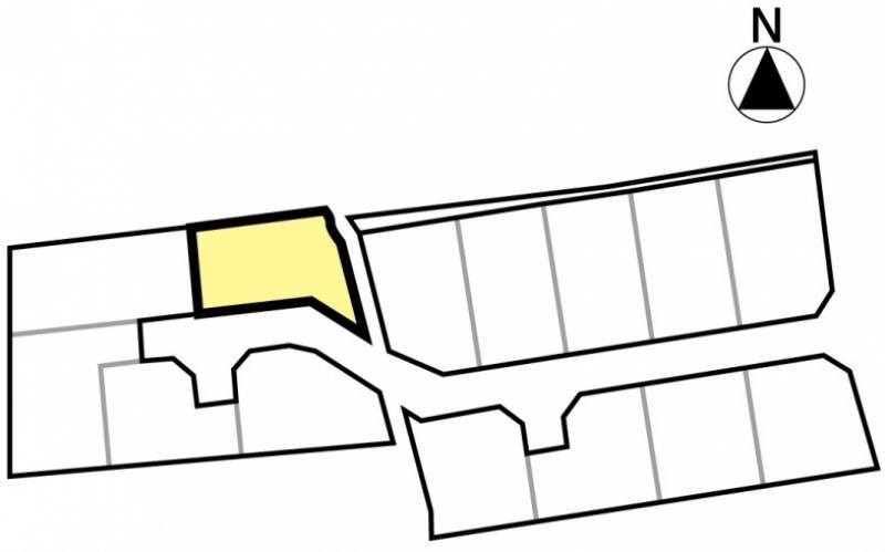 松山市清住 ウリモガーデン清住Ⅲ6号地の区画図