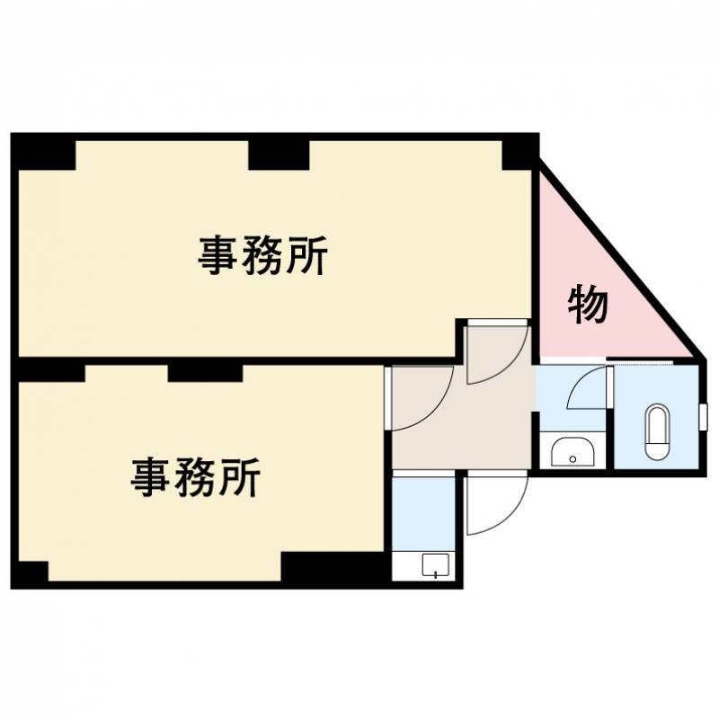 高岡マンション ２Fの間取り画像