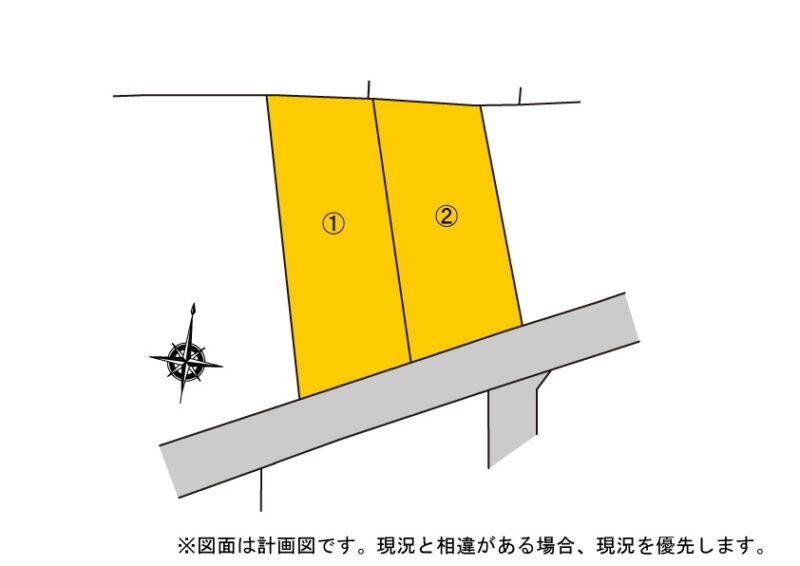 松山市堀江町 1号地の区画図