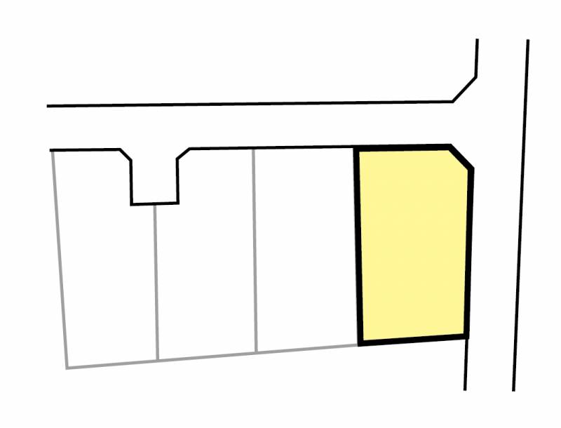 伊予郡松前町北黒田 4区画分譲地1号地の区画図