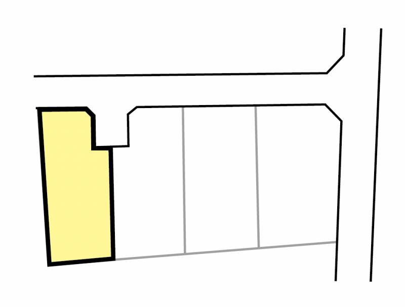伊予郡松前町北黒田 4区画分譲地4号地の区画図