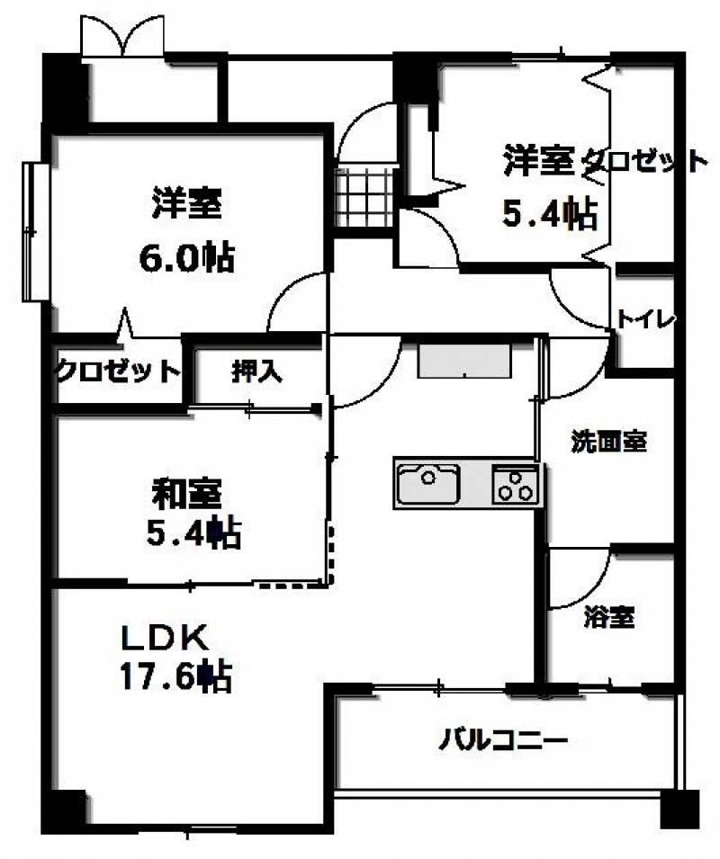 オーヴィジョン道後湯之町 1005の間取り画像