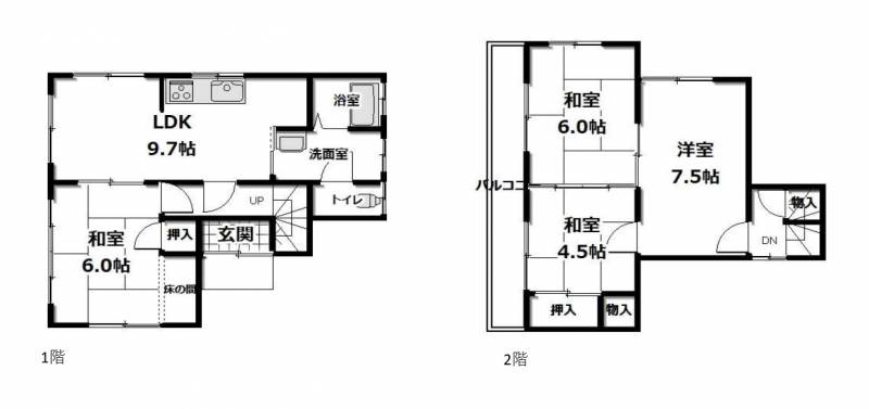 伊予郡砥部町宮内 一戸建 の間取り画像