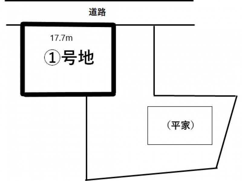 松山市高井町 高井１号地の区画図