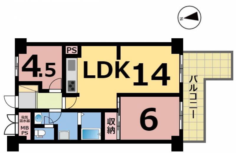 シャンボール第二千舟 の間取り画像