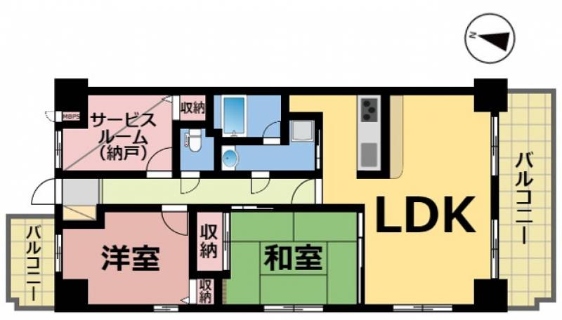 ライオンズマンション松山問屋町 の間取り画像