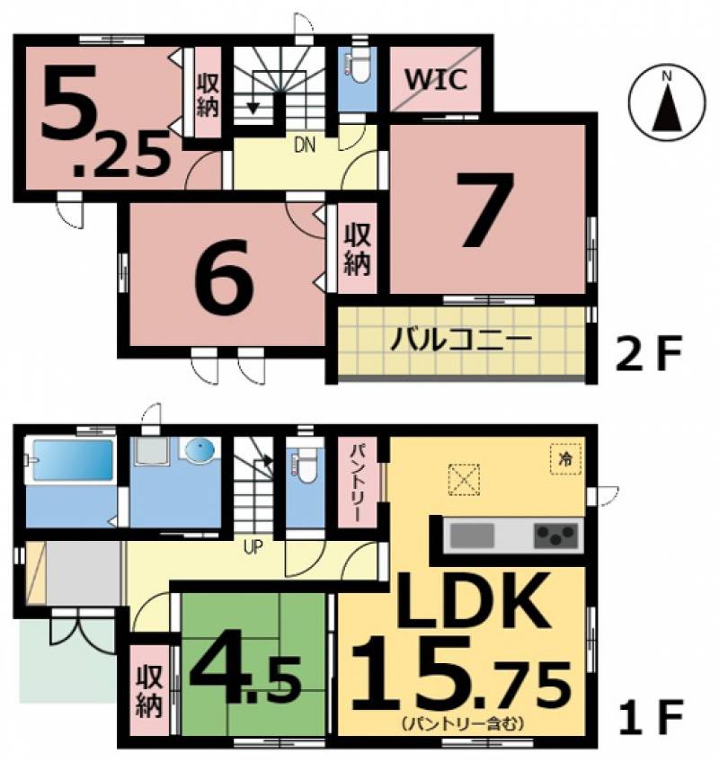 松山市山西町 一戸建 の間取り画像