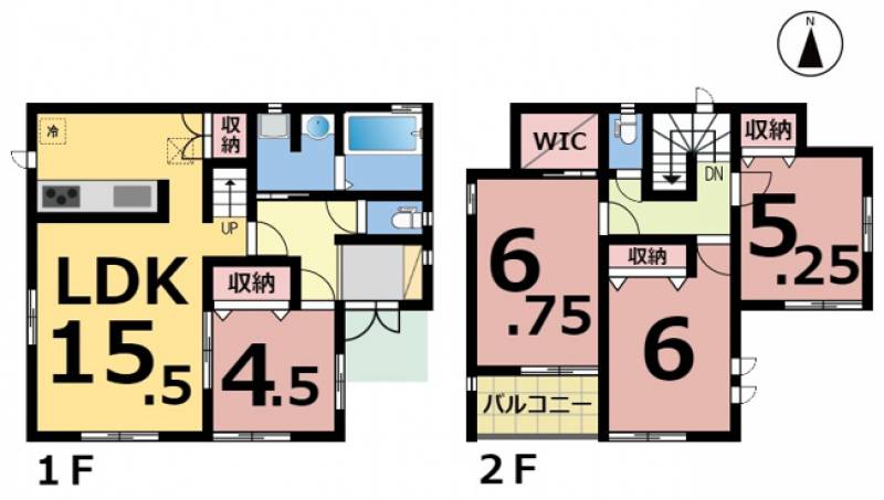 松山市山西町 一戸建 の間取り画像