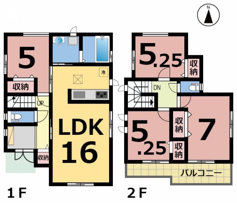 松山市空港通 一戸建 の間取り画像