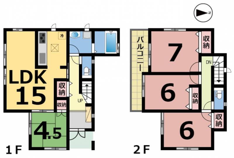 松山市西長戸町 一戸建 の間取り画像