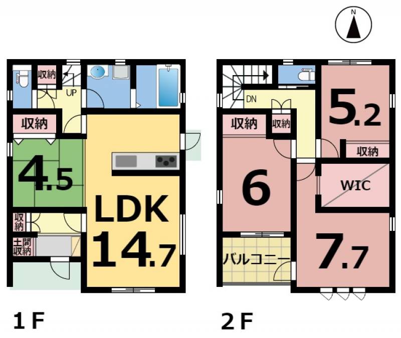 松山市吉藤 一戸建 の間取り画像