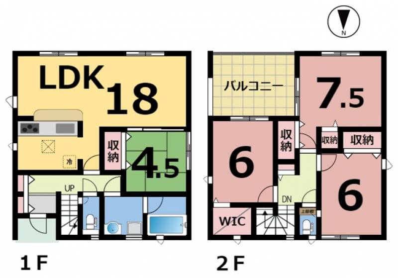 松山市土居田町 一戸建 の間取り画像