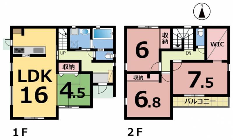 松山市余戸南 一戸建 の間取り画像