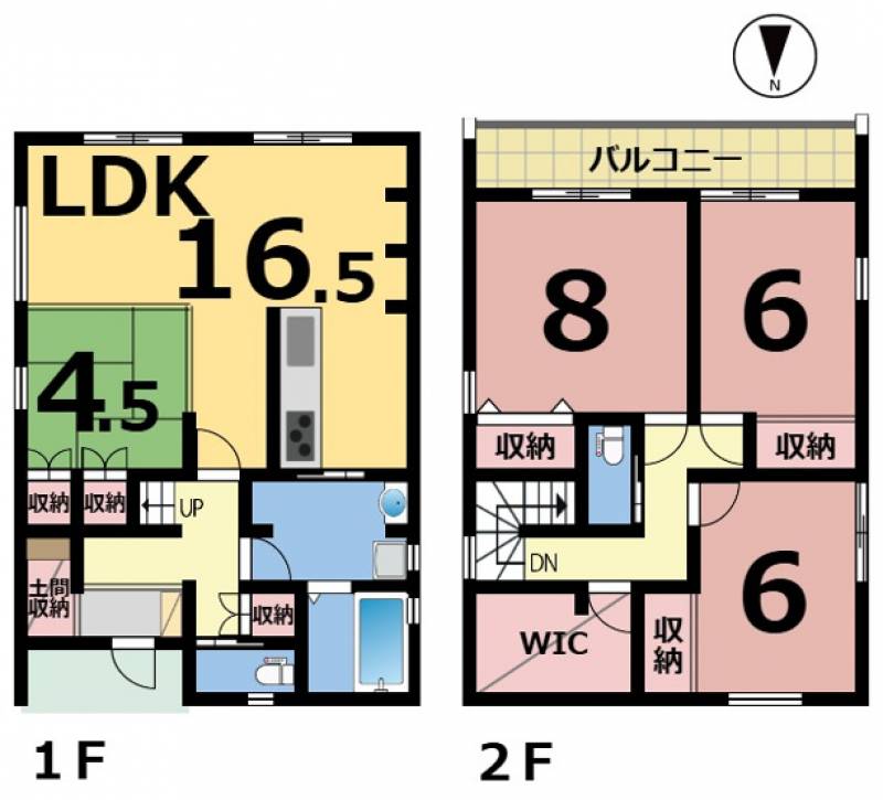 松山市吉藤 一戸建 の間取り画像