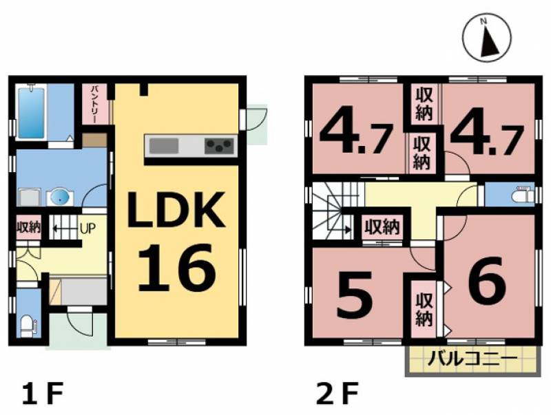 松山市姫原 一戸建 の間取り画像