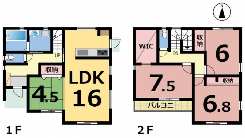 松山市東垣生町 一戸建 の間取り画像