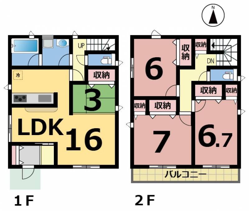 松山市谷町 一戸建 の間取り画像