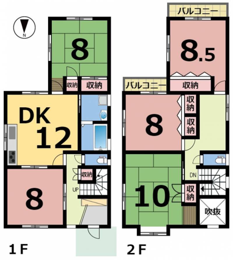 松山市木屋町 一戸建 の間取り画像